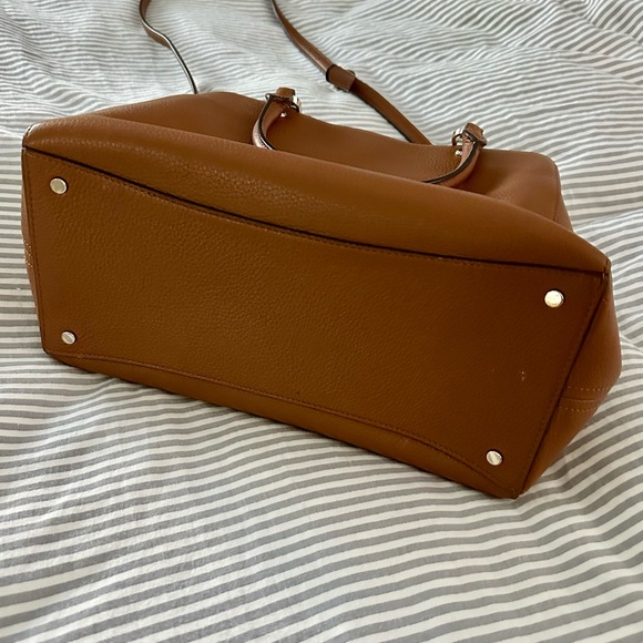 Kate Spade New York Leila Medium Triple Compartment Satchel in Gingerbread Brown - Picture 7 of 14